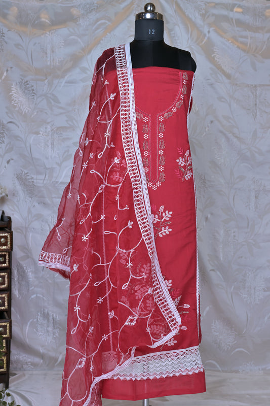 Elegant Embroidered 3-Piece Suit Material