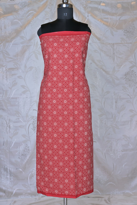 Classic Geometric Block Print 3-Piece Suit Material