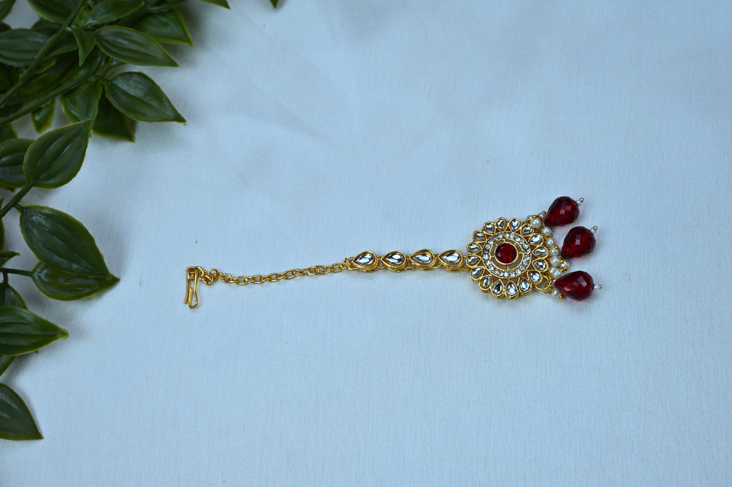Gulnaar Ruby Drop Set