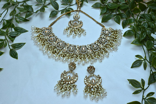Regal Kundan & Pearl Bridal Jewelry Set