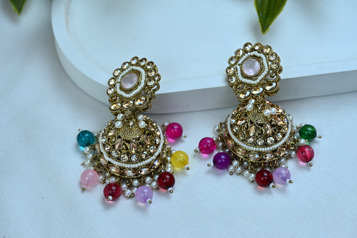Royal Multi-stone Pearl Kundan Bridal Jewelry Set