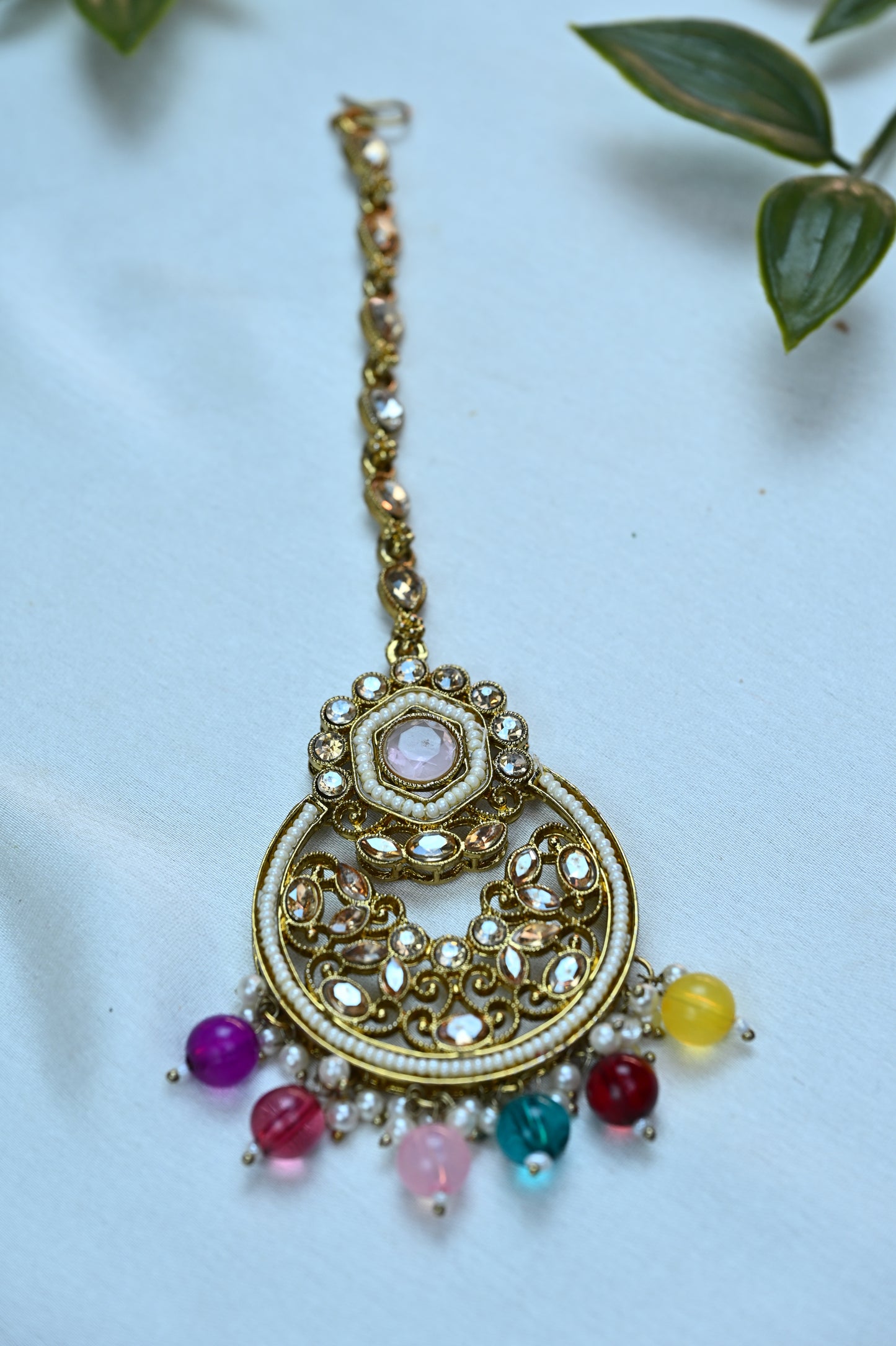 Royal Multi-stone Pearl Kundan Bridal Jewelry Set