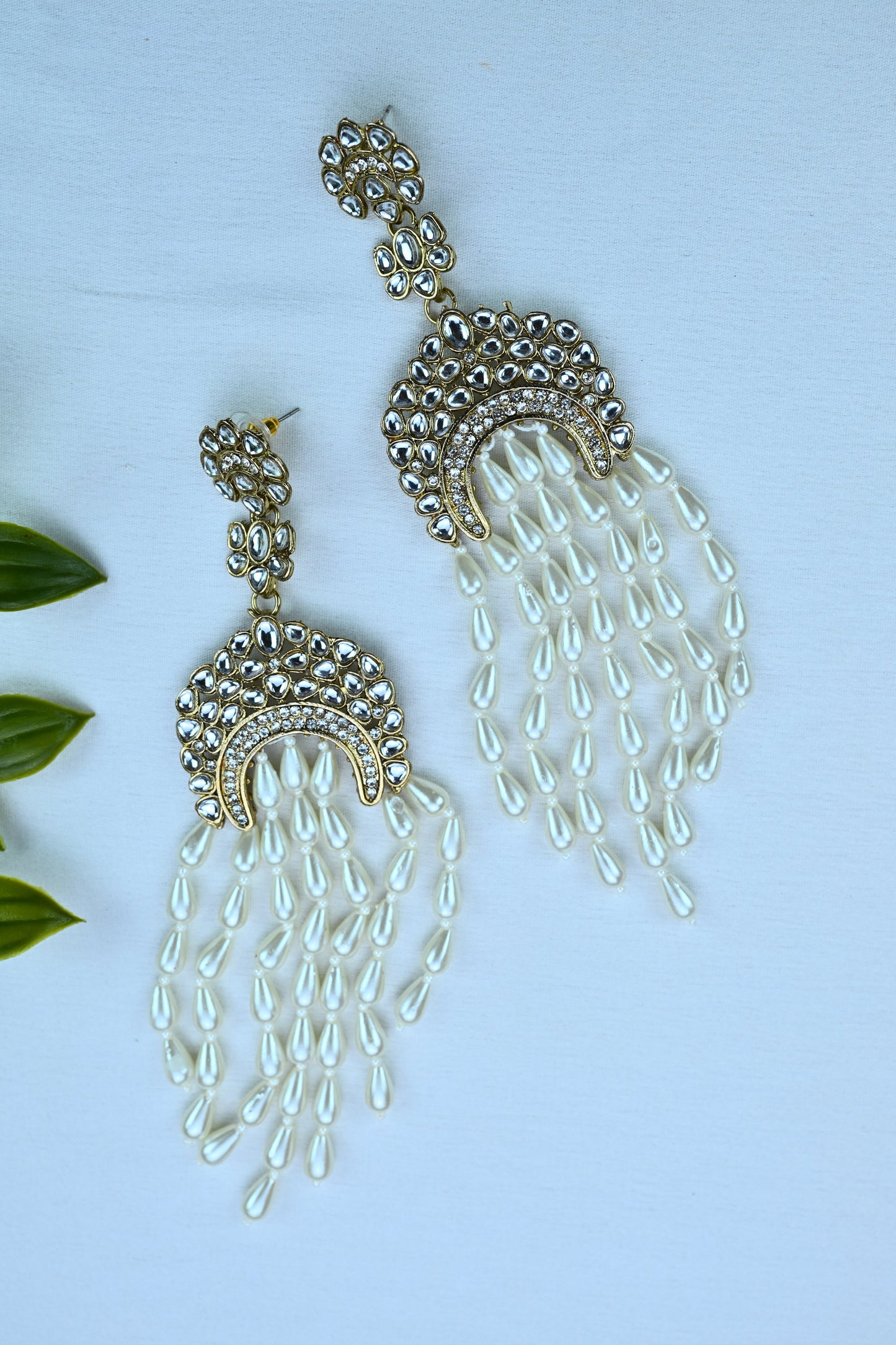 Chandbali Pearl Cascade Jhumka