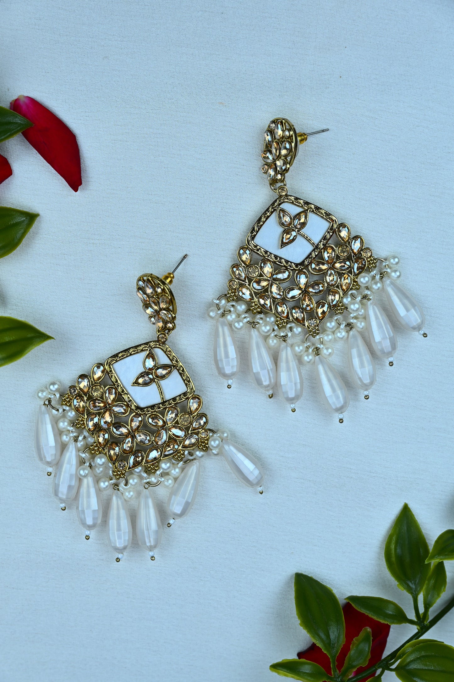 Royal Teardrop Cascade Earrings