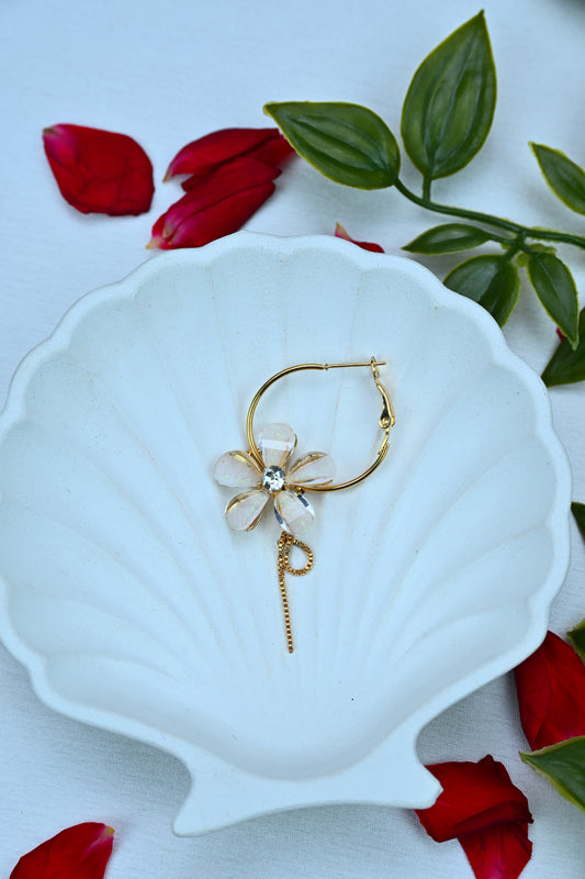 Floral Elegance Hoop Earrings