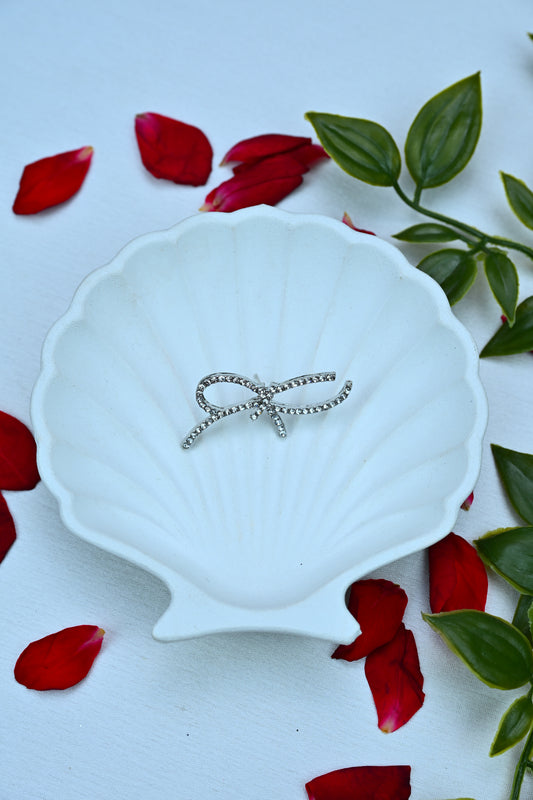 Crystal Bow Stud Earrings