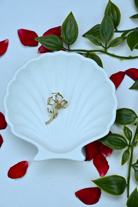 Golden Blossom Stud Earrings