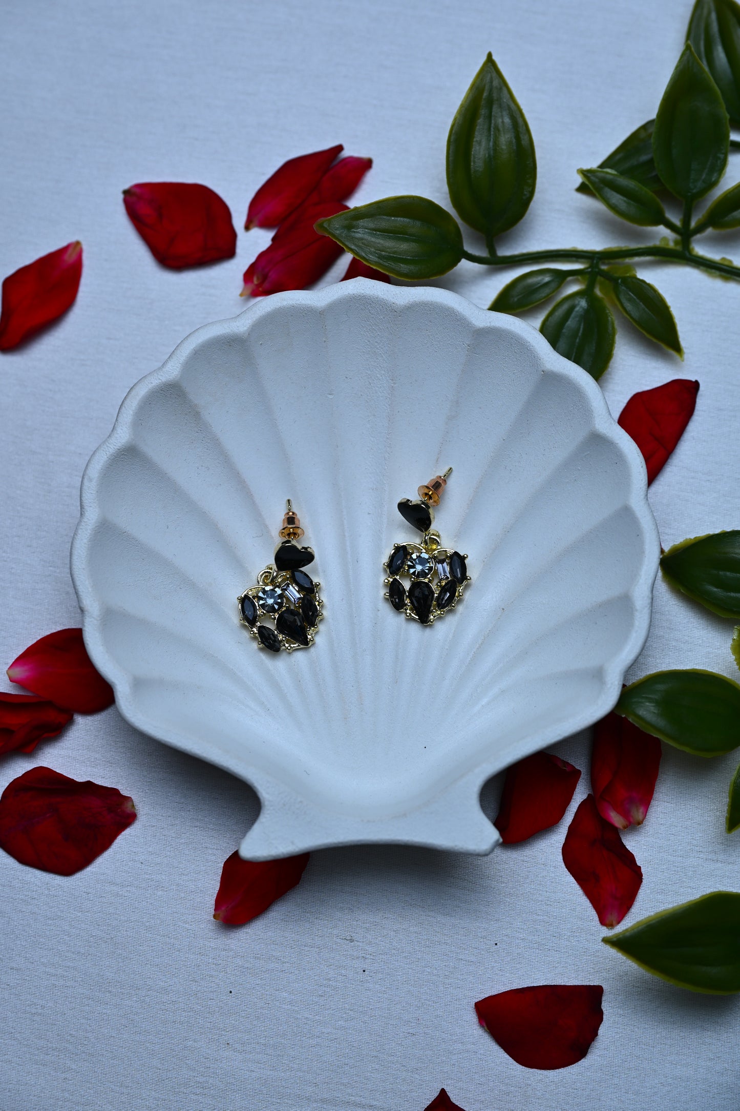 Midnight Bloom Crystal Earrings