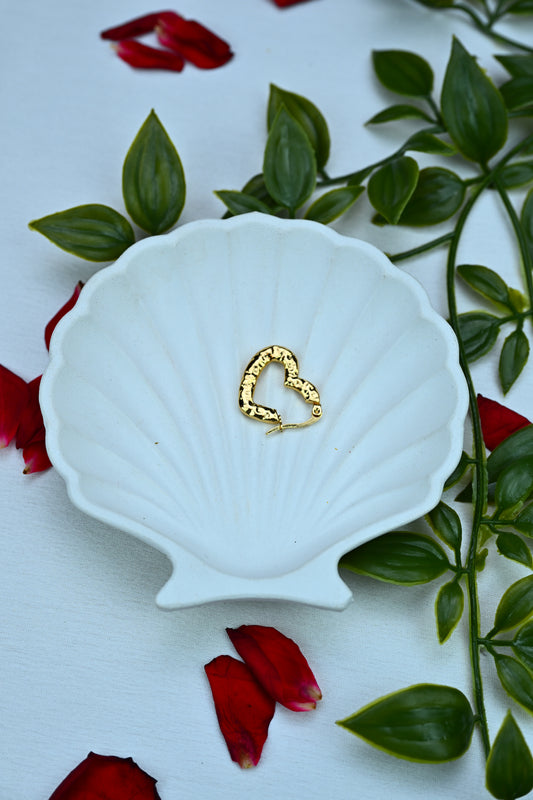 Molten Heart Hoops – Gold