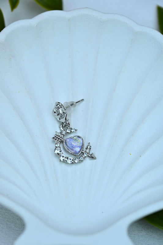 Celestial Royal Heart Earrings