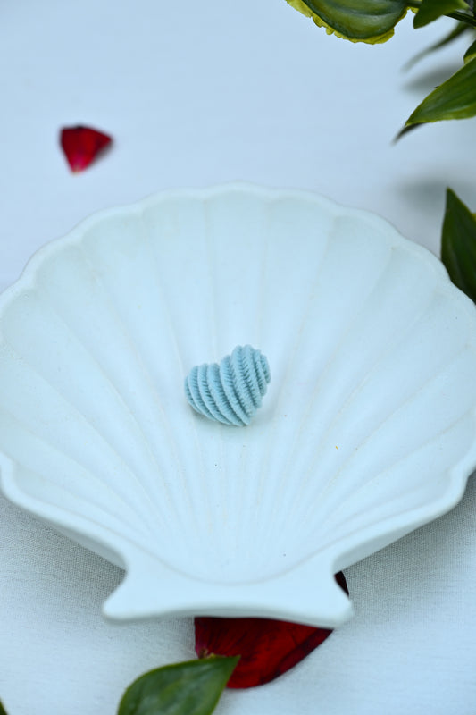 Textured Heart Stud Earrings