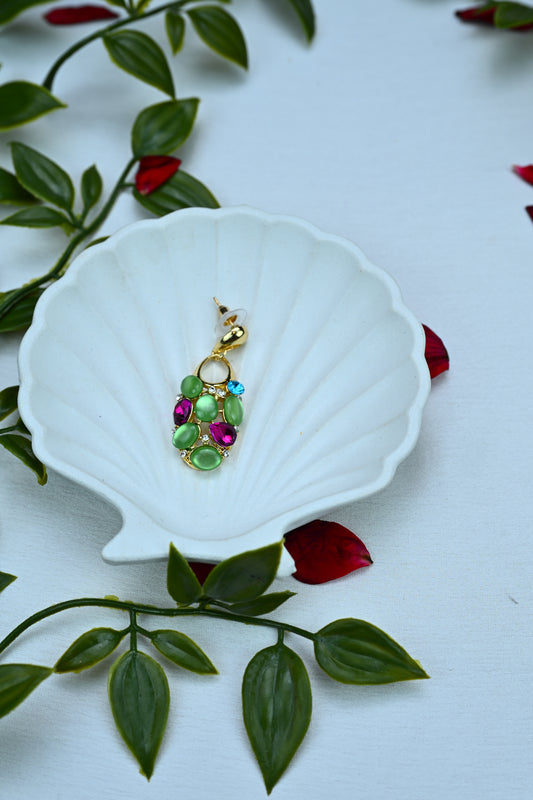 Lucky Clover and Pearl Drop Earrings