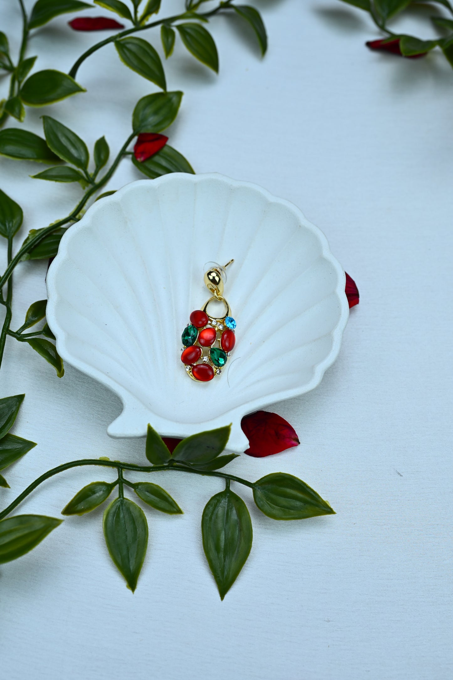 Lucky Clover and Pearl Drop Earrings