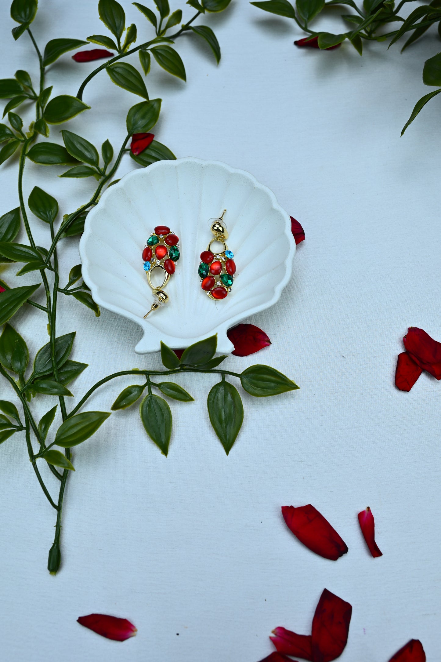 Lucky Clover and Pearl Drop Earrings