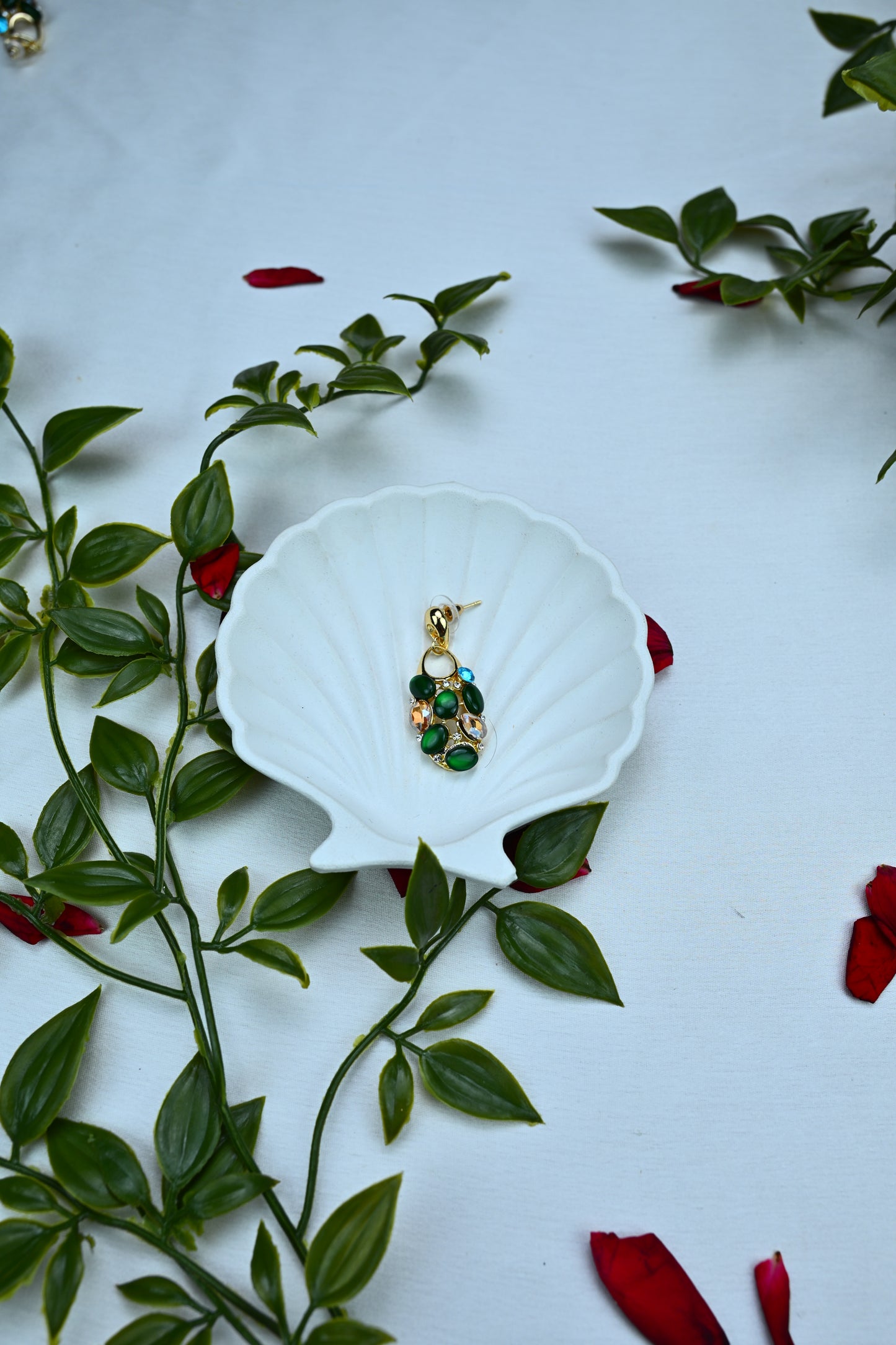Lucky Clover and Pearl Drop Earrings