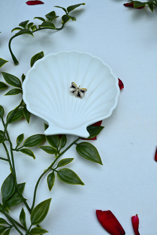 Elegant Black Bow Earrings