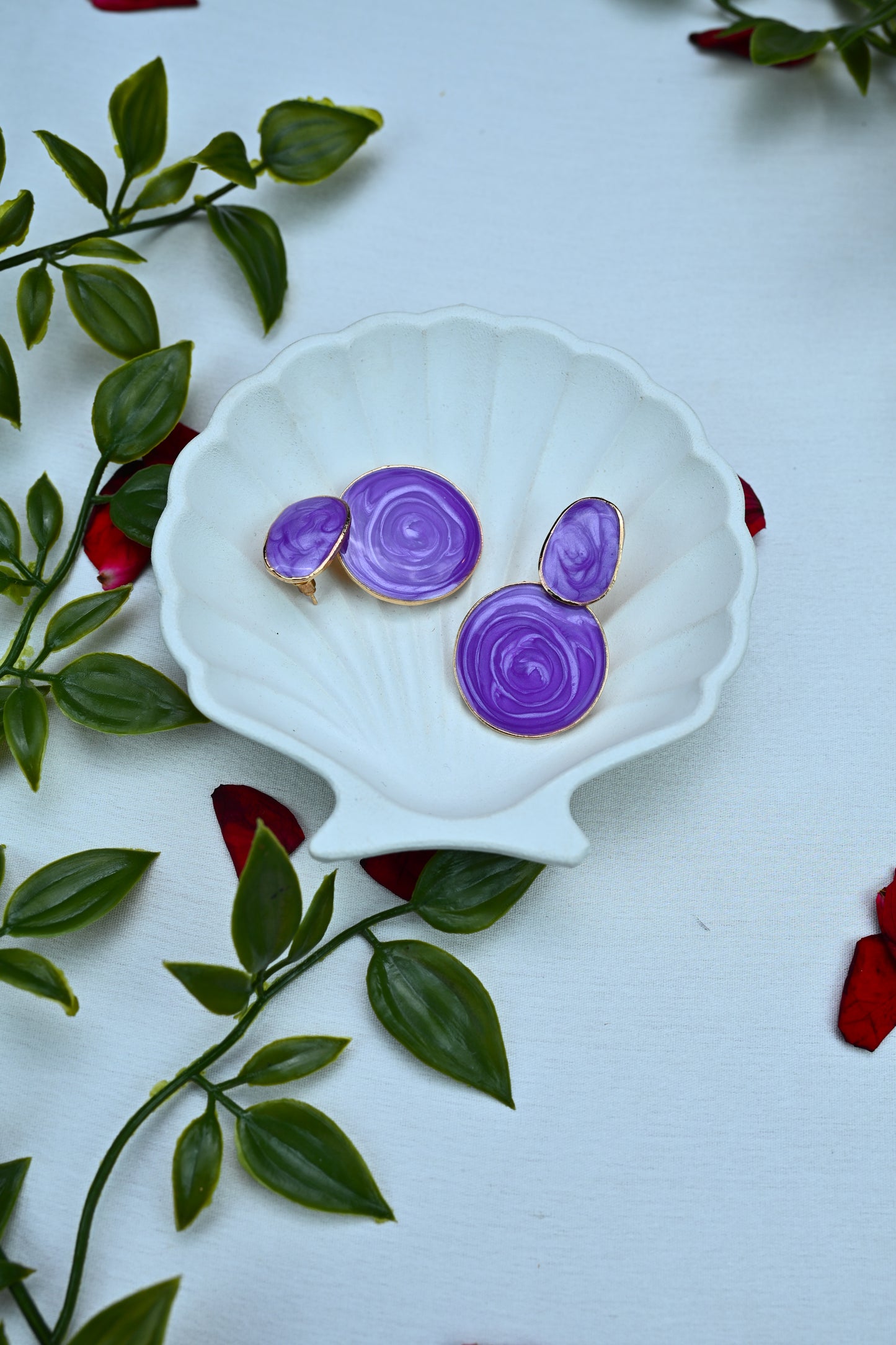 Swirl Pattern Drop Earrings