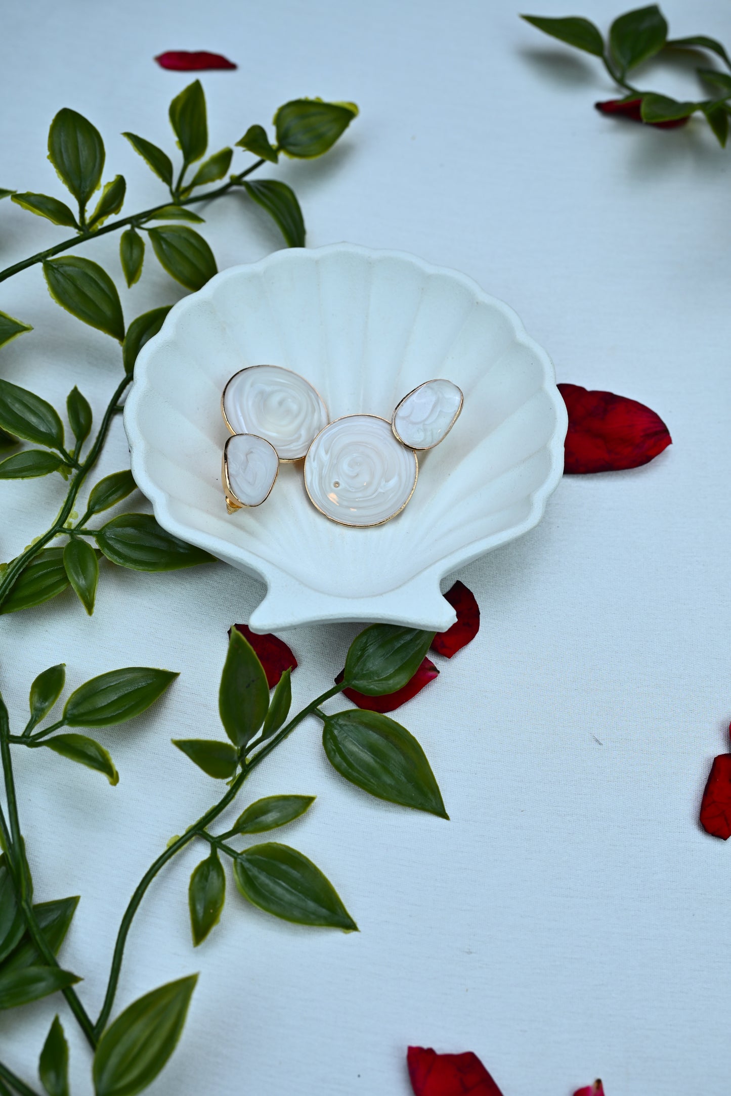 Swirl Pattern Drop Earrings