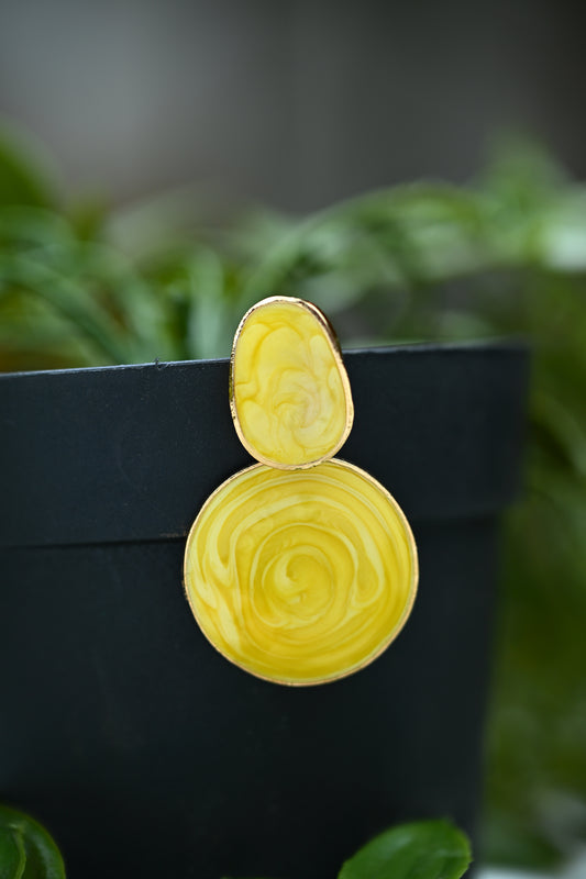 Swirl Pattern Drop Earrings