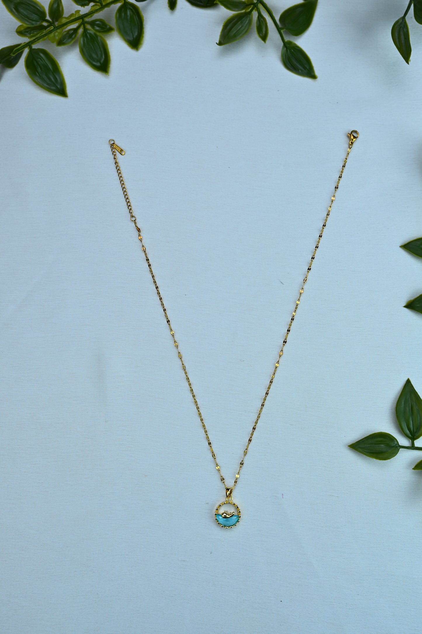 Turquoise & Pearl Pendant Necklace (Gold/Silver Options)