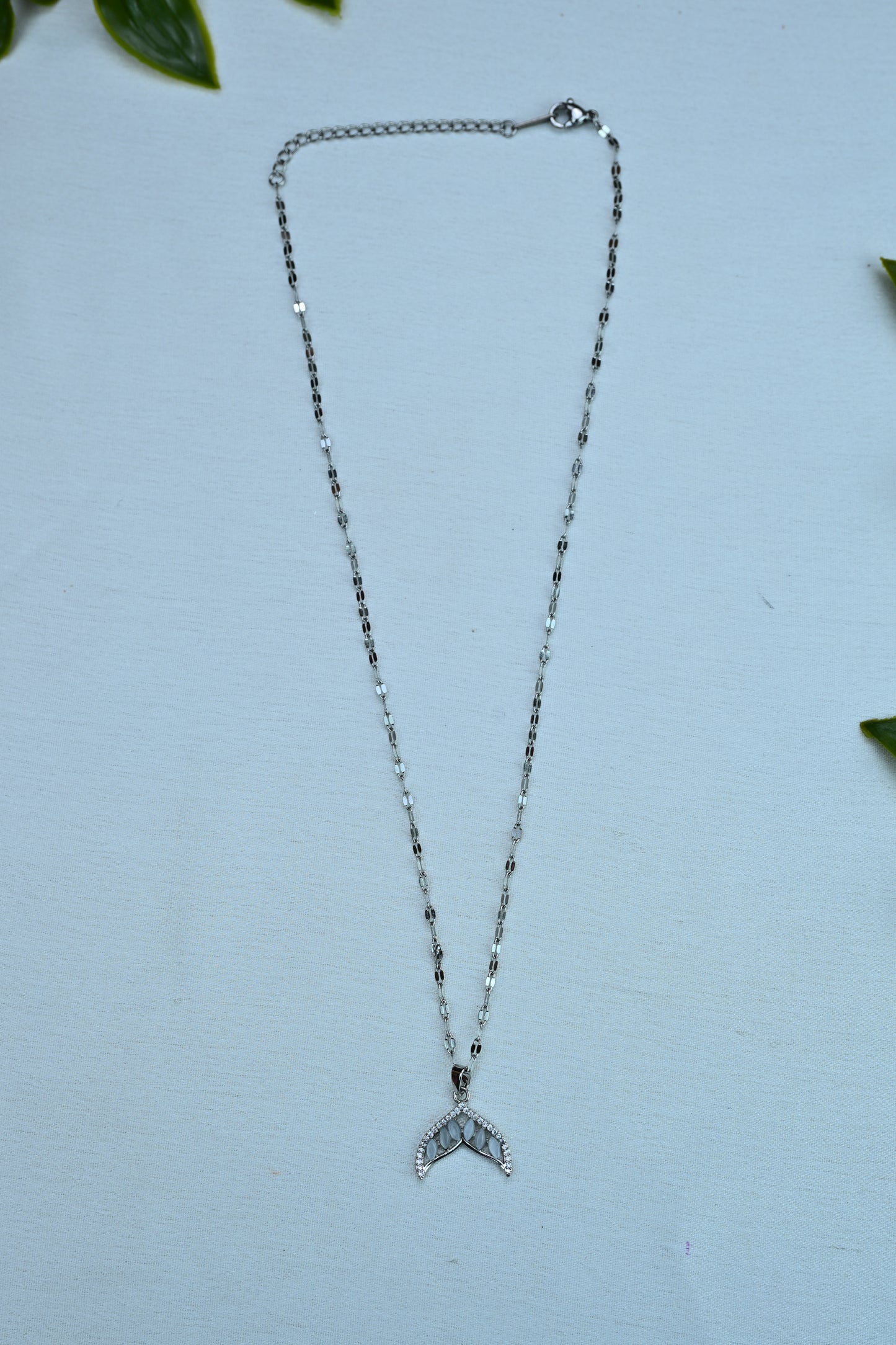 Silver Crescent Moon Necklace