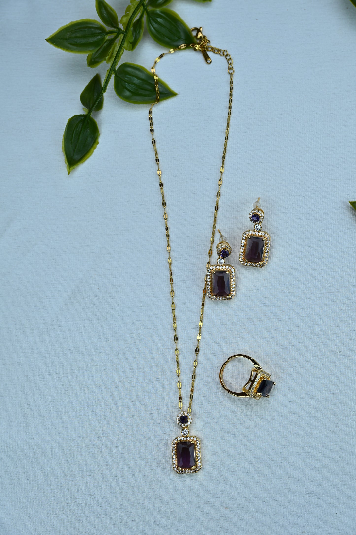 Pendant, Ring, Earring set