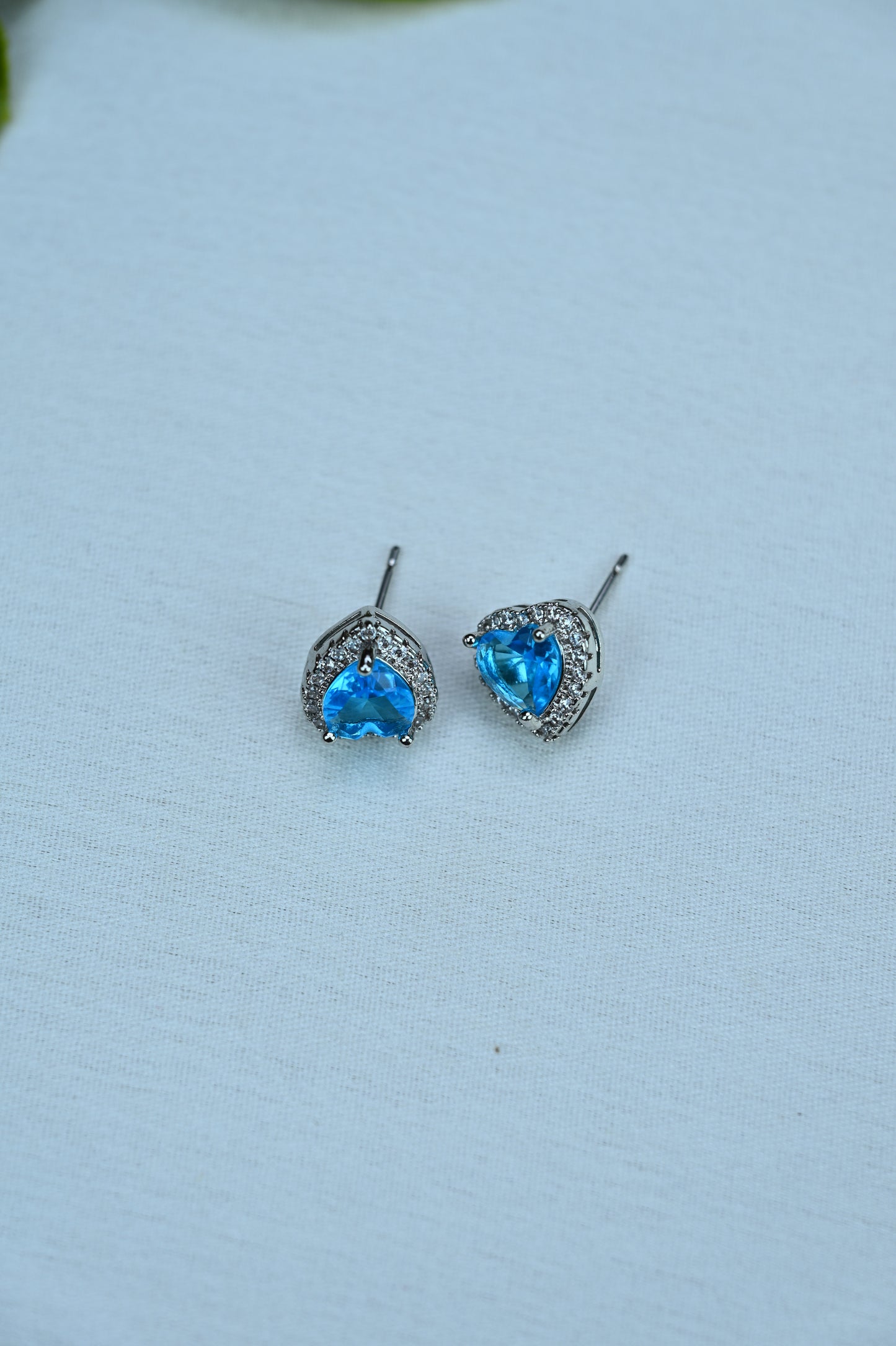 Dazzling Blue Heart Stainless Steel Jewelry Set
