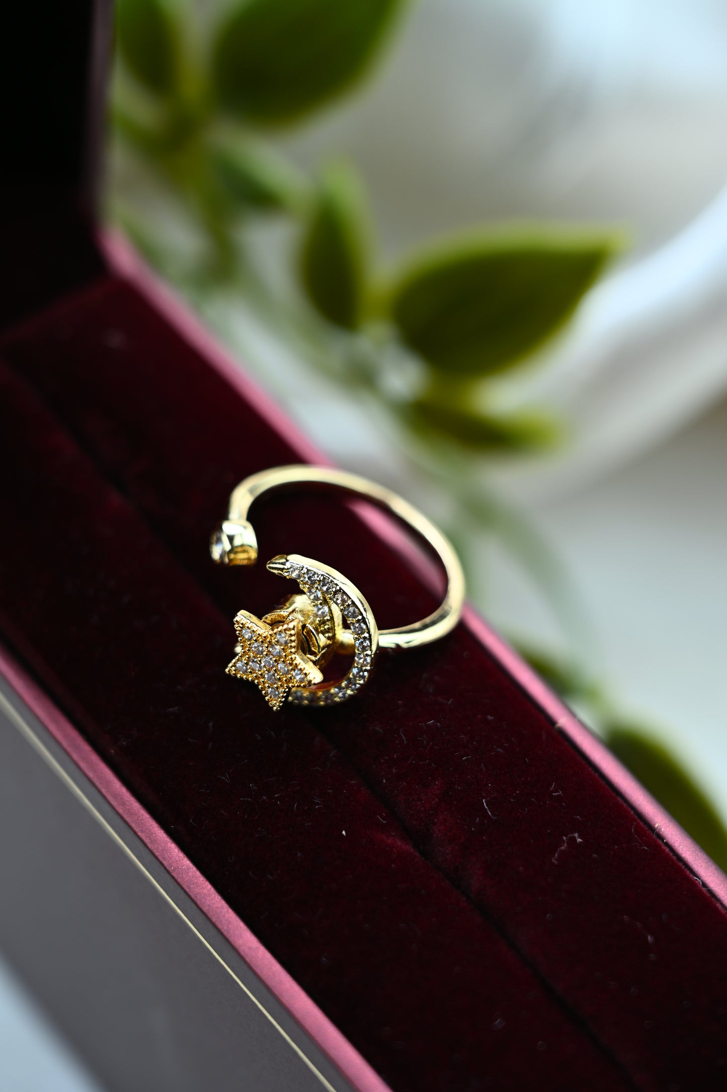 Butterfly Moon Star Spinner Fidget Ring