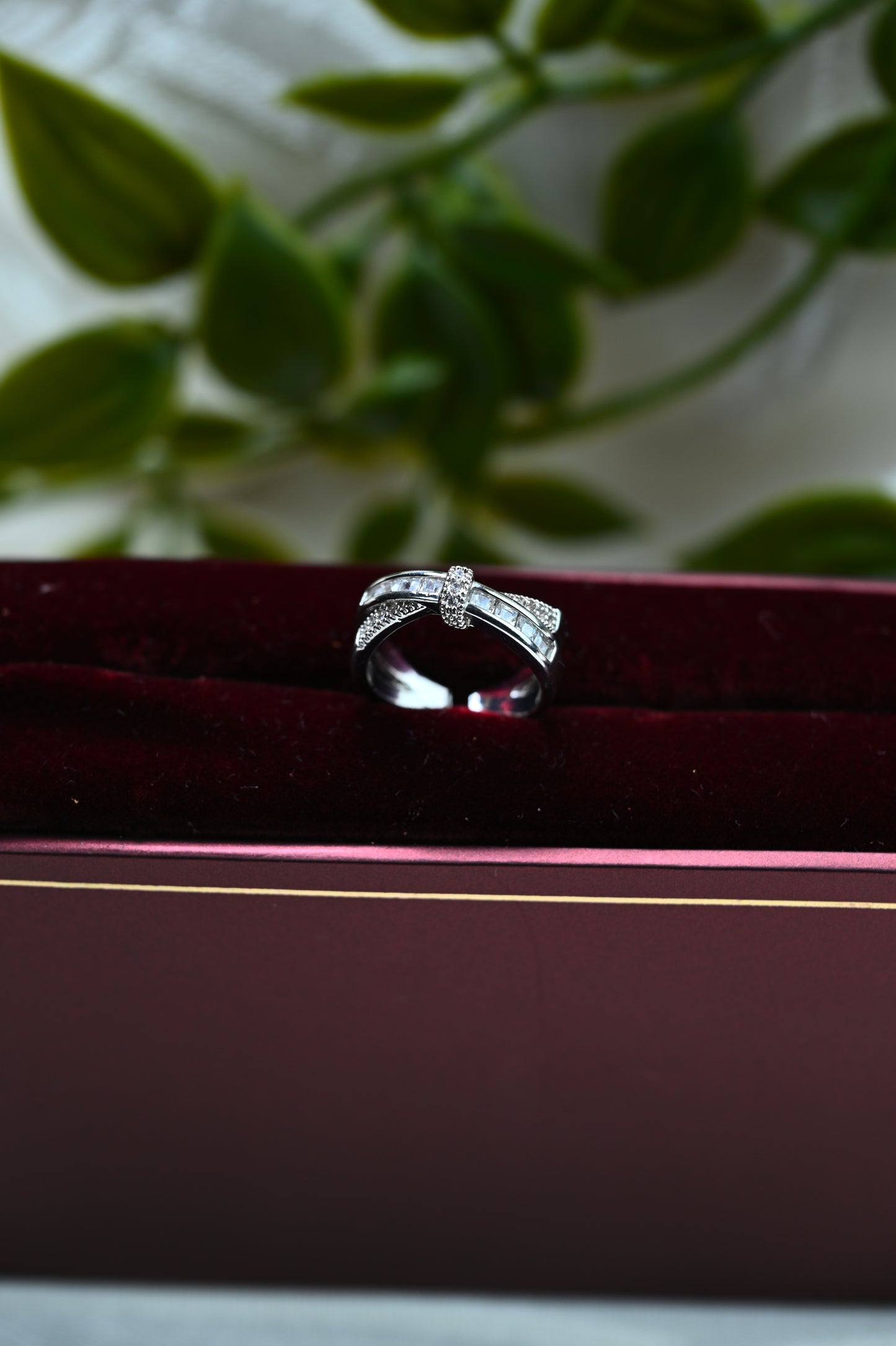 Diamond Bow Ring