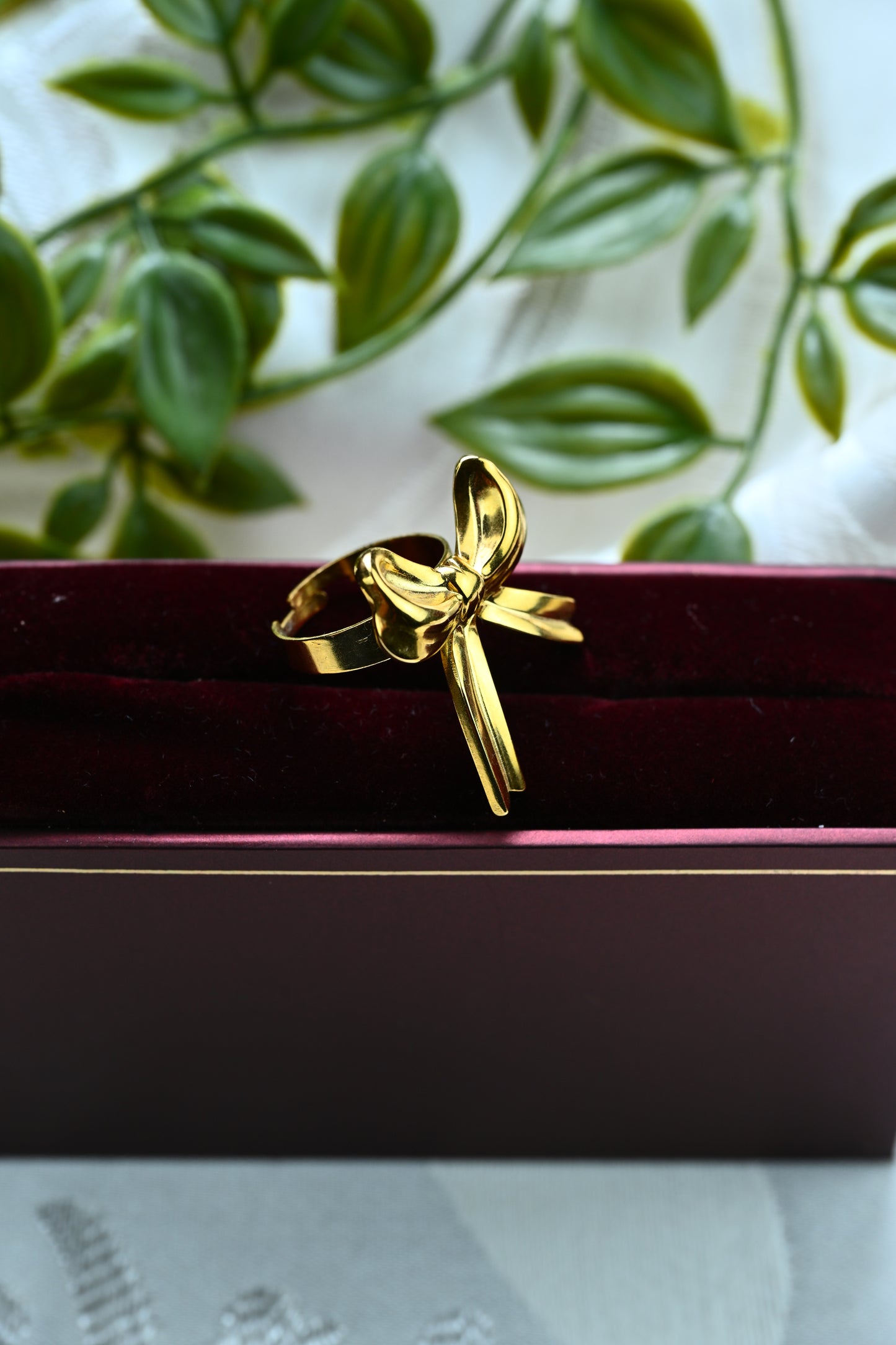 Gold-Tone Bow Ring