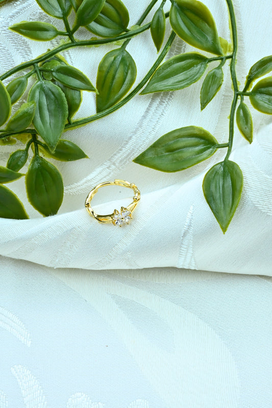 Gold-Tone Floral Ring