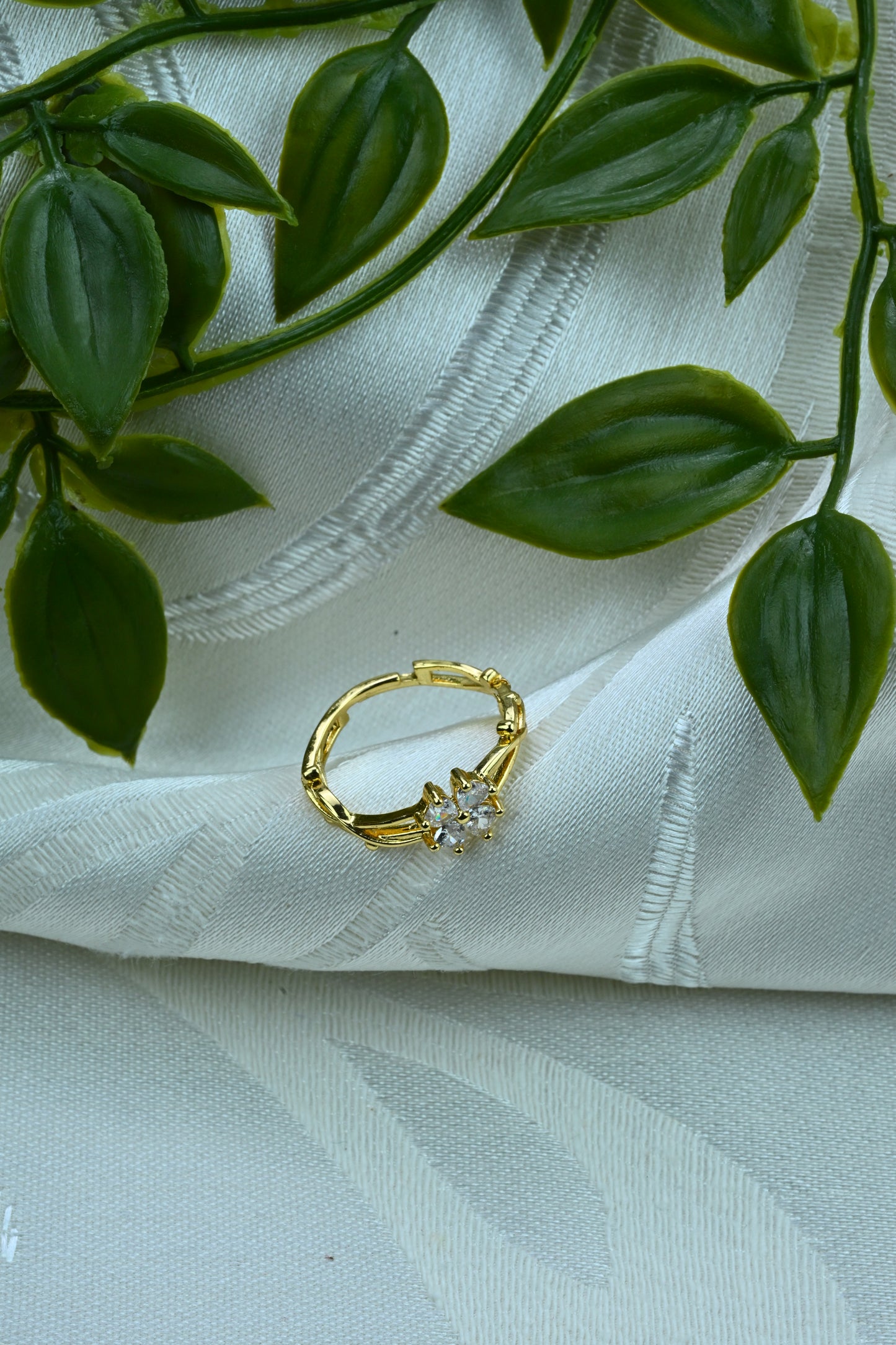 Gold-Tone Floral Ring