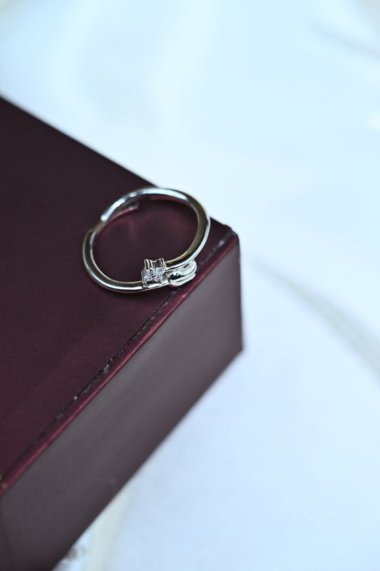 Minimalist Solitaire Stainless Steel Ring