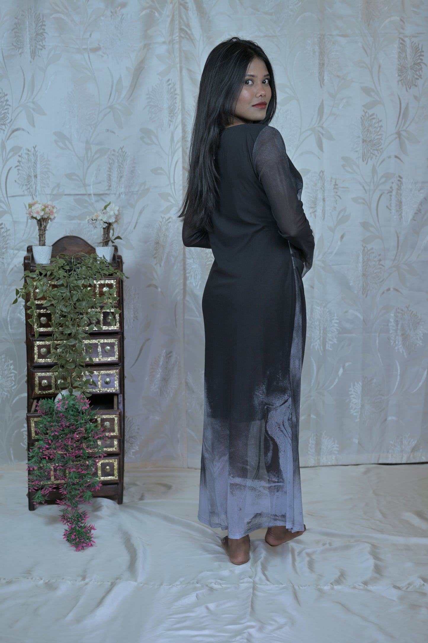 Abstract Mesh Dress – Black (Also in Pink)