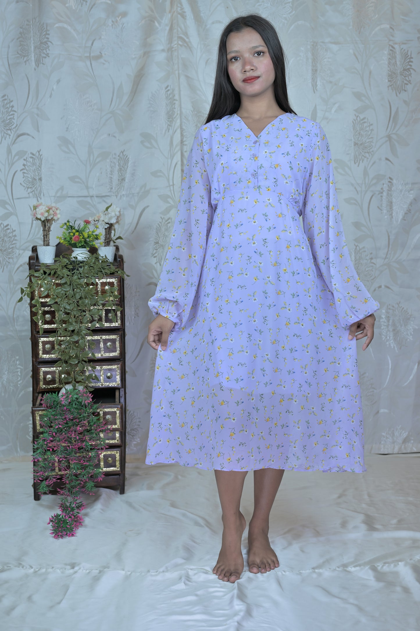 Lavender Breeze Midi Dress