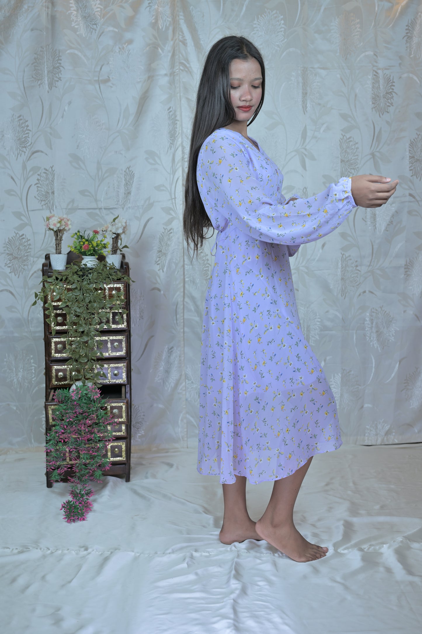 Lavender Breeze Midi Dress