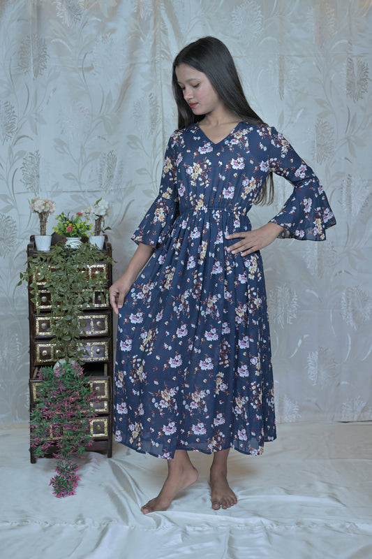 Midnight Blossom Maxi Dress