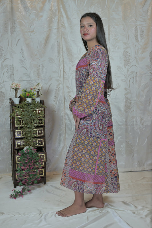 Boho Patchwork Maxi Dress