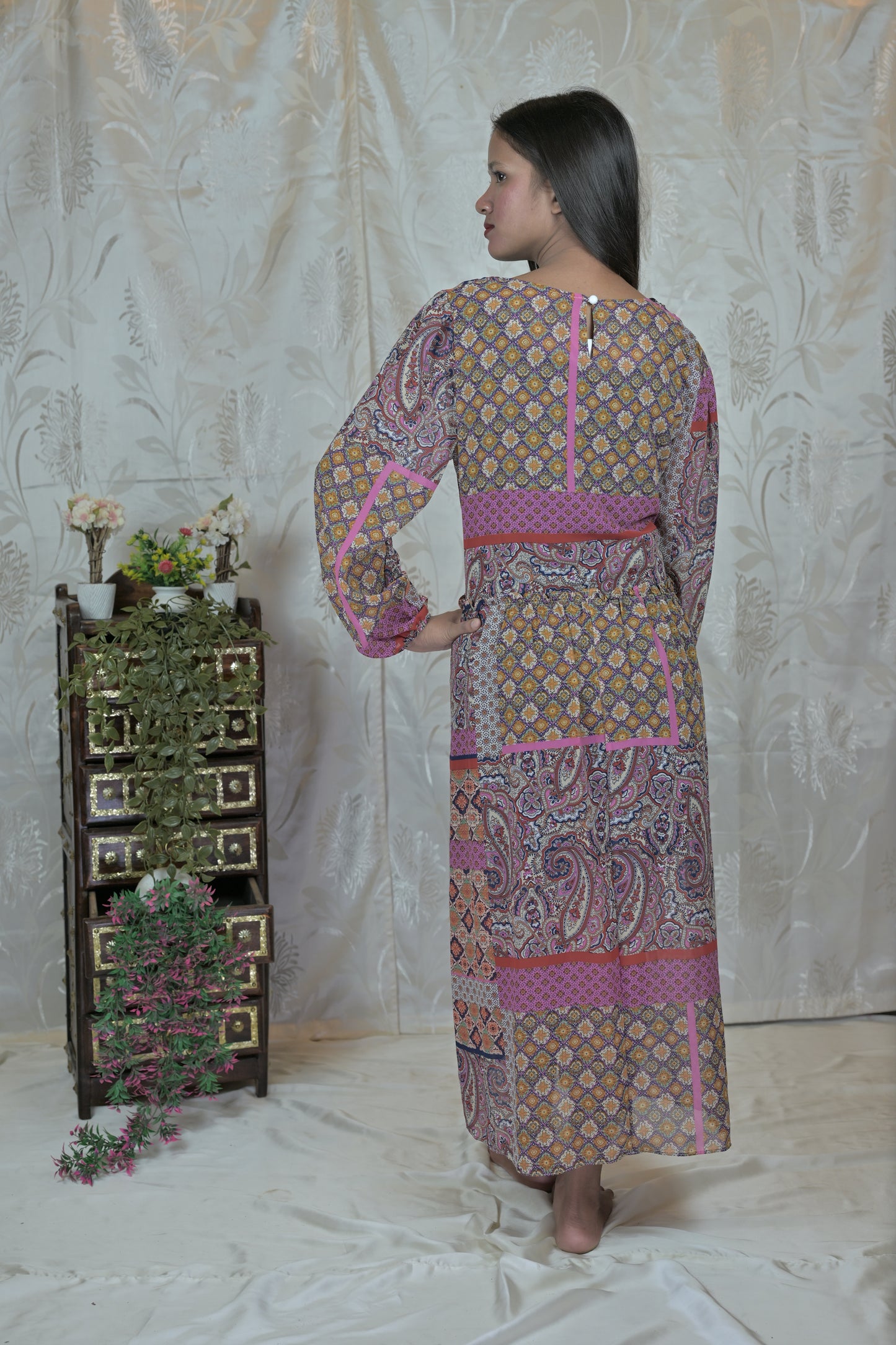 Boho Patchwork Maxi Dress