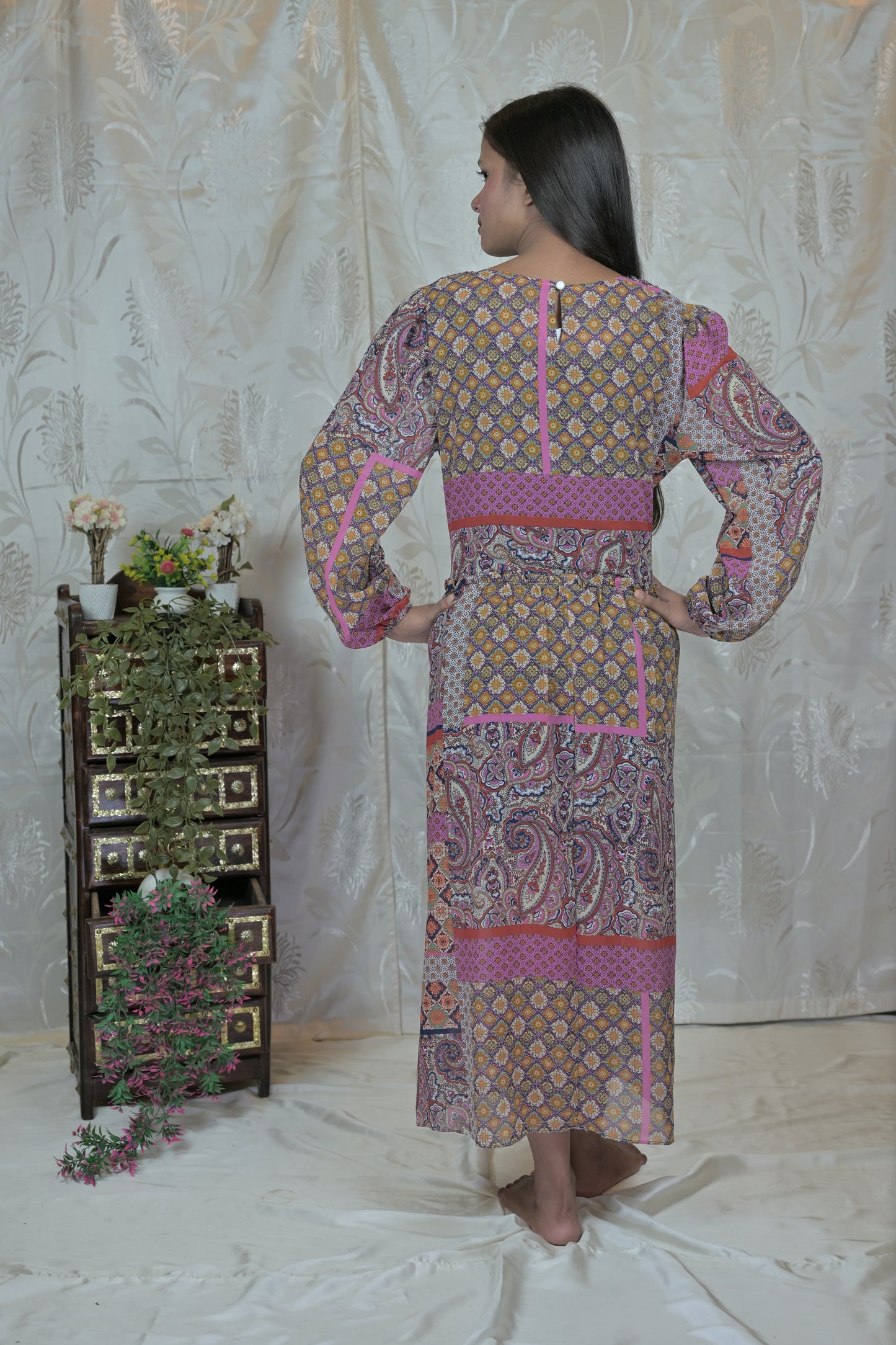 Boho Patchwork Maxi Dress