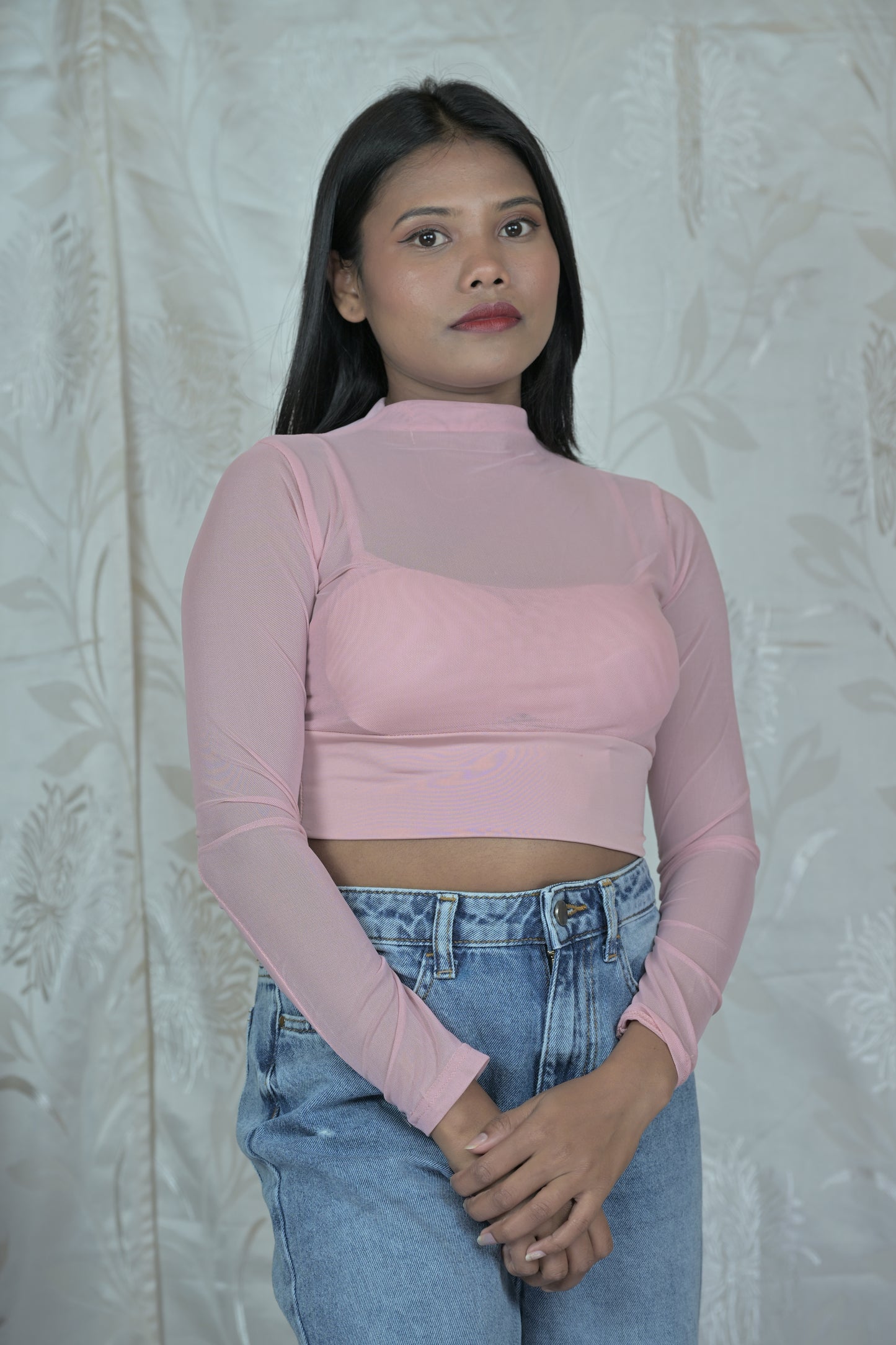 Sheer Mesh Crop Top