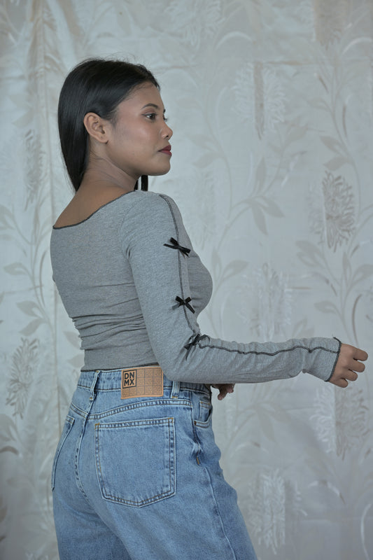 Button-Down Crop Top with Tie Details