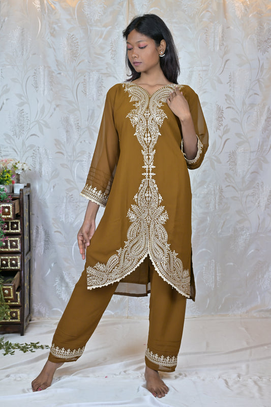 Festive Gota Embroidered Suit Set