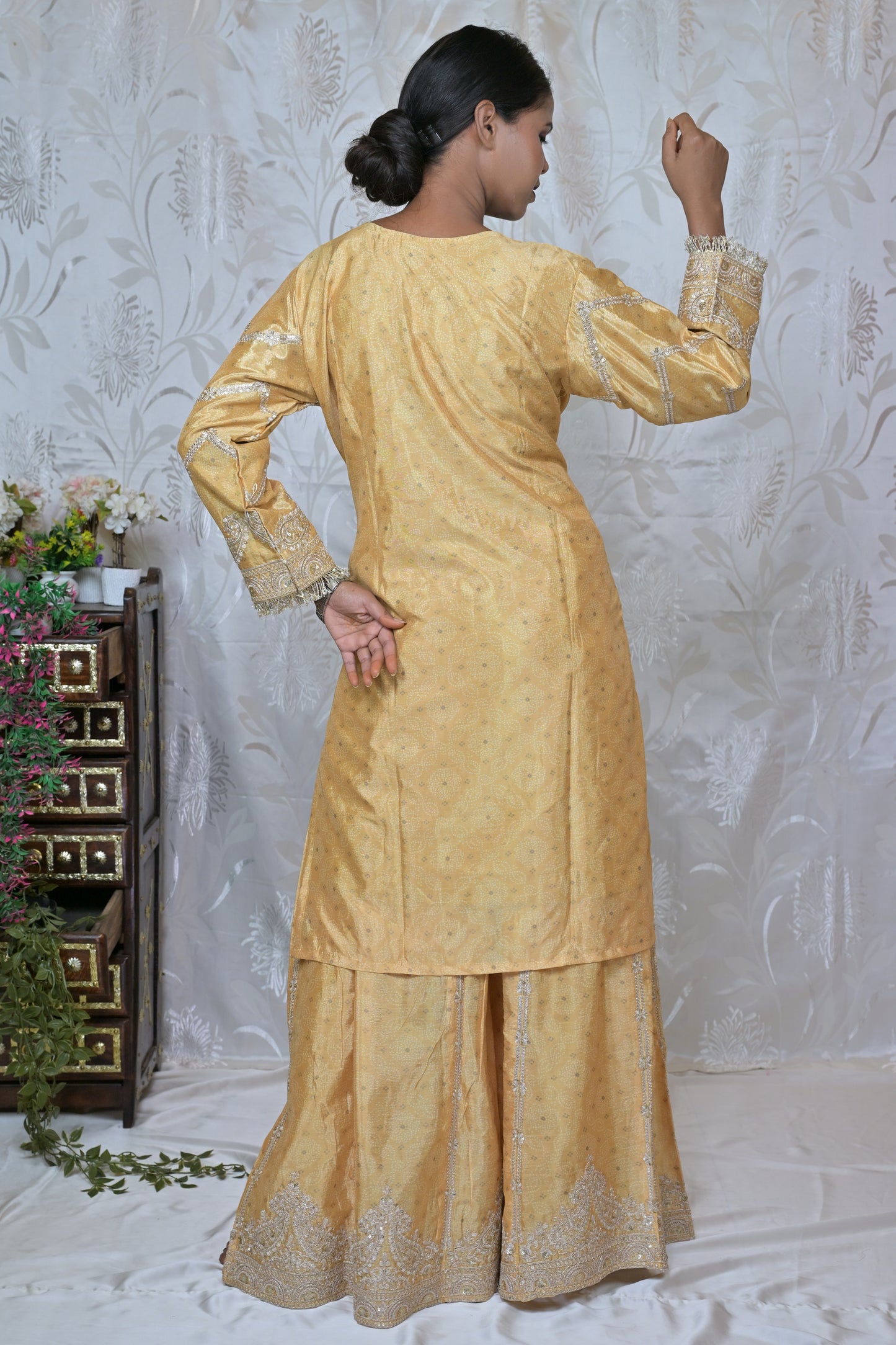 Heavy Embroidered Gharara Suit Set