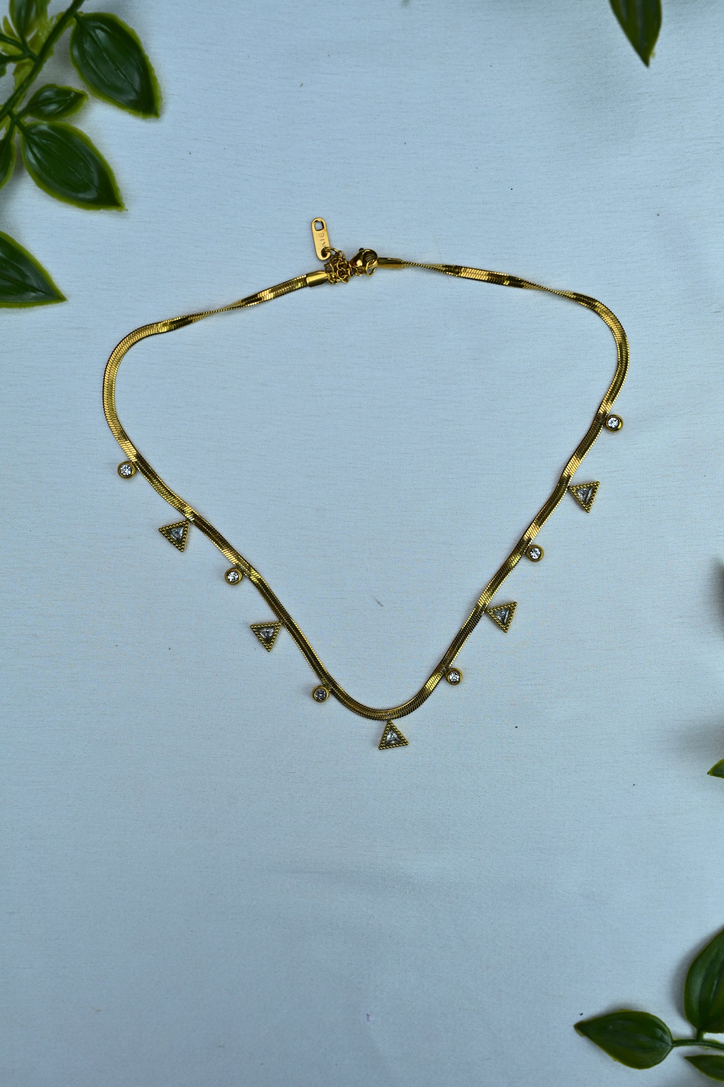 Gleaming Triad Pendant Necklace