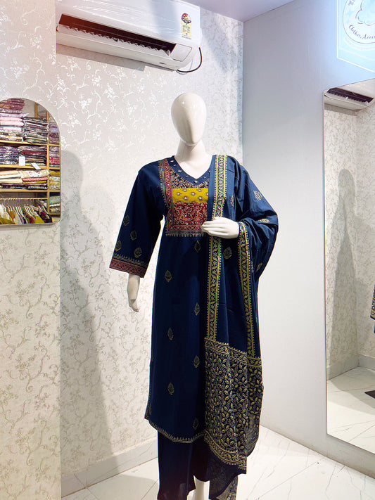 Saanjh Printed Cotton Suit