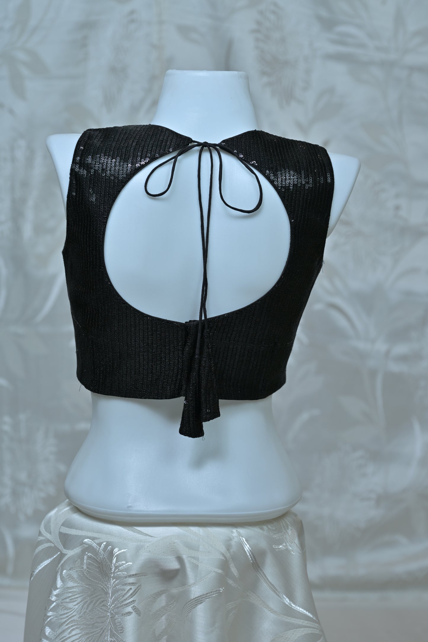 Glamorous Black Sequin & Shimmer Sleeveless Blouse