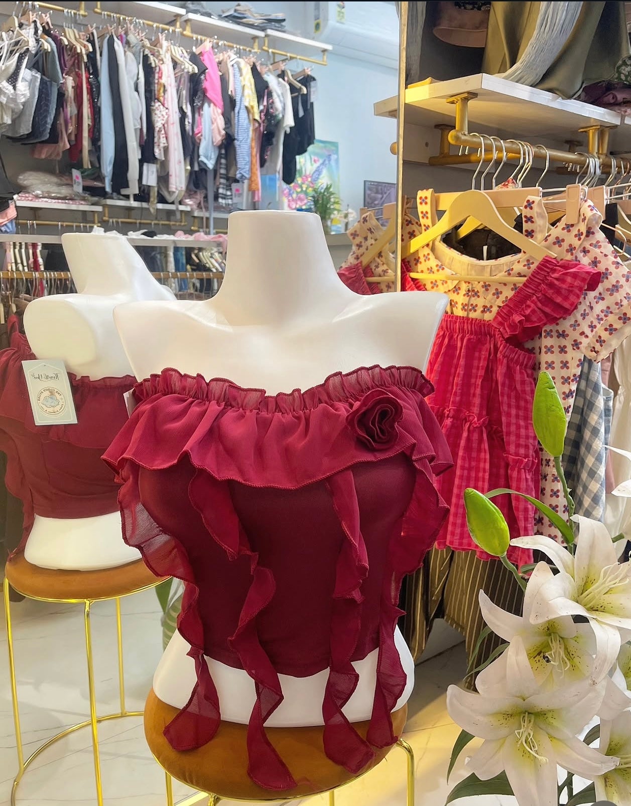 Textured Off-Shoulder Crop Top
