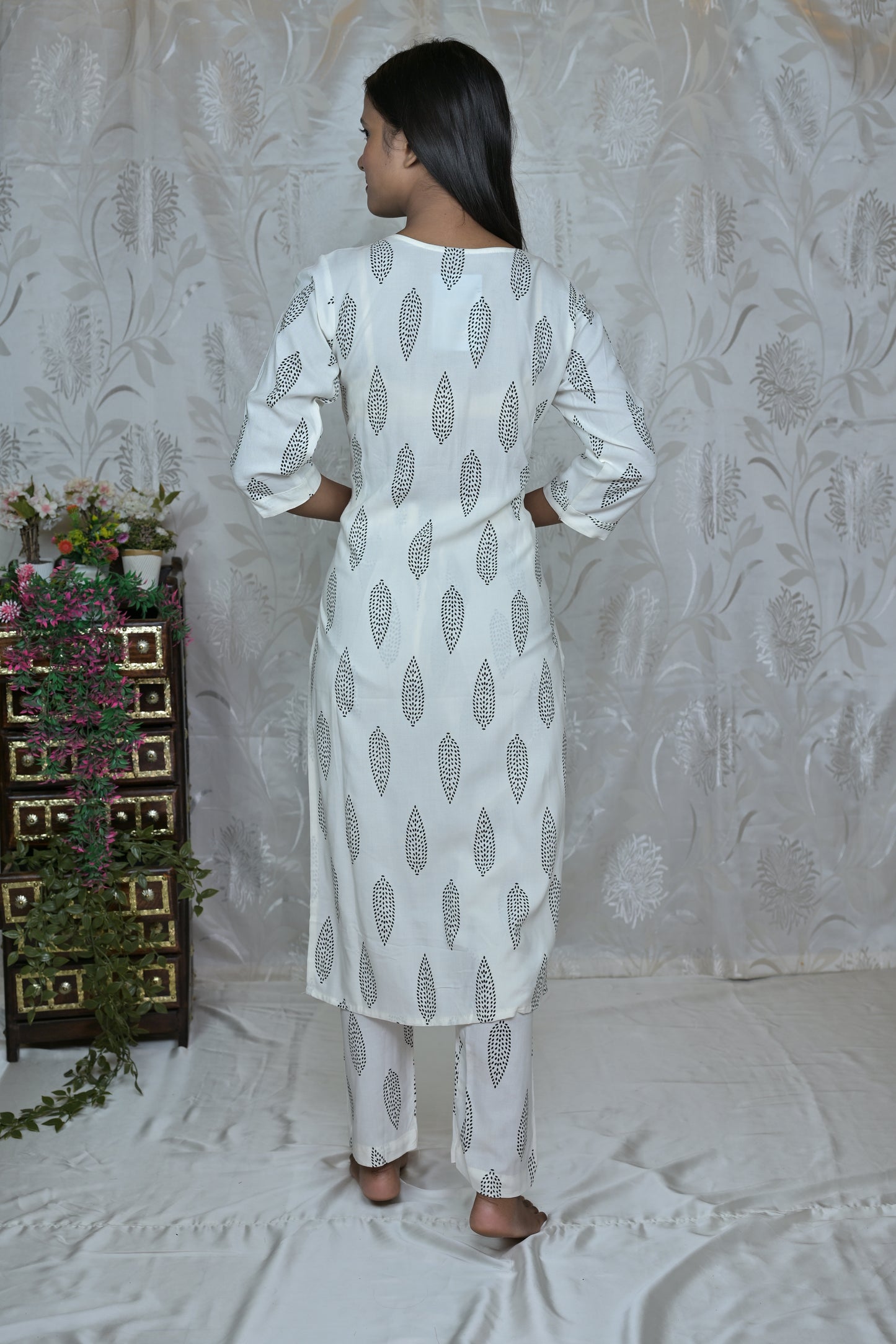 Block Printed Kurta Set with Matching Dupatta