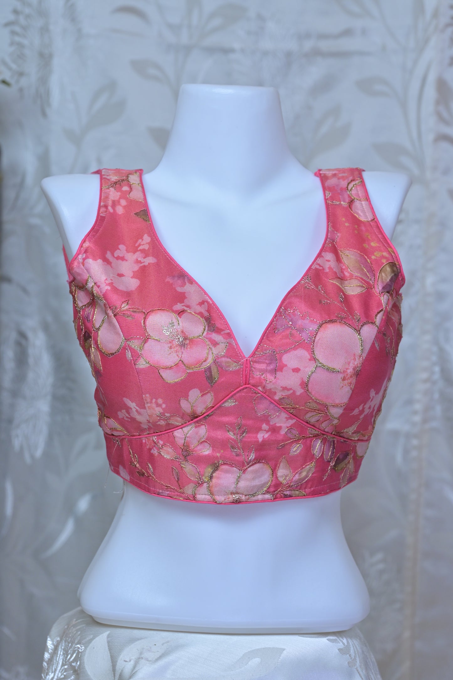 Pastel Floral Organza Blouse